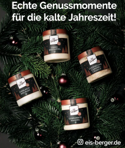 Eis 24/7 am Automat neben dem Hofladen auch im Winter erhältlich