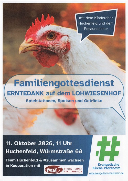 Erntedankgottesdienst am 11.10. um 11 Uhr